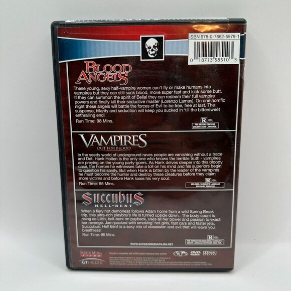 Blood Angels Vampires Out For Blood Succubus HellBent Triple Feature DVD R Rated - Picture 3 of 5